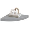 323922 vidaXL Floating Corner Shelf Grey 35x35x3,8 cm MDF