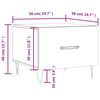 vidaXL Mesa de centro madera de ingeniería brillo blanco 50x50x40 cm