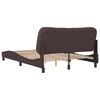 vidaXL Estructura de cama sin colch&oacute;n Hvar tela marr&oacute;n oscuro 140x190 cm