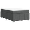 vidaXL Cama box spring con colch&oacute;n tela gris oscuro 120x200 cm