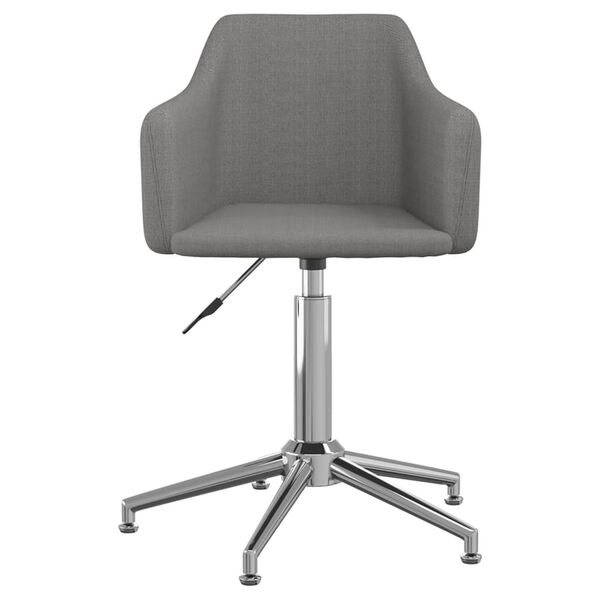 vidaXL Silla de oficina giratoria de tela gris claro
