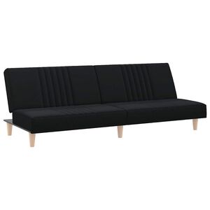 vidaXL Sof&aacute; cama de tela negro