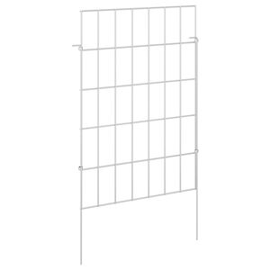 vidaXL Valla de Jard&iacute;n con Estacas 48 uds. 35 x 50 cm Plateado