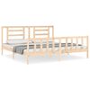 vidaXL Estructura de cama de matrimonio con cabecero madera maciza