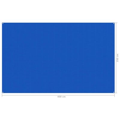 vidaXL Alfombra de tienda de campaña azul 250x400 cm
