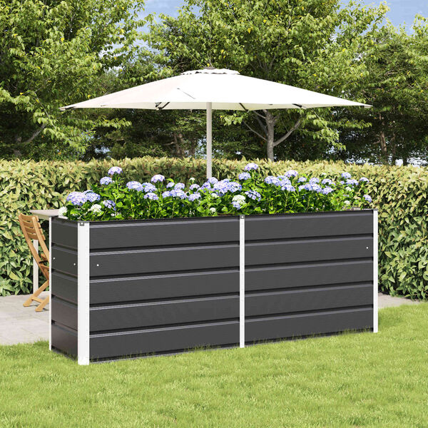 vidaXL Jardinera Antracita 480 x 50 x 45 cm Acero Galvanizado