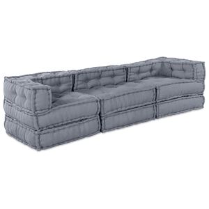 vidaXL Unidad de Sof&aacute; Modular Tela Gris 210 x 70 x 56 cm
