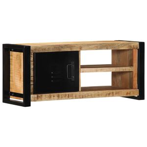 vidaXL Mueble para la TV 80x30x35 madera maciza mango rugosa