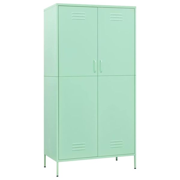 vidaXL Armario de acero verde menta 90x50x180 cm