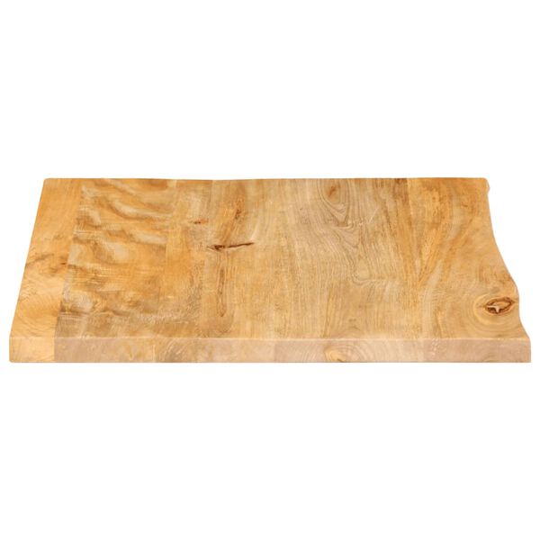 vidaXL Tablero de mesa borde natural madera maciza mango 40x40x2,5 cm