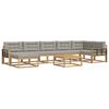 vidaXL Conjunto de sof&aacute;s de exterior 8 uds. Blanco y Gris Claro