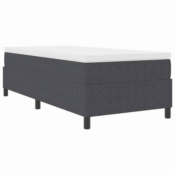 vidaXL Cama tipo Box Spring Gris Oscuro y 90 x 200 cm Tela de Pana