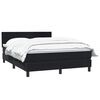 vidaXL Cama box spring con colch&oacute;n terciopelo negro 160x210 cm