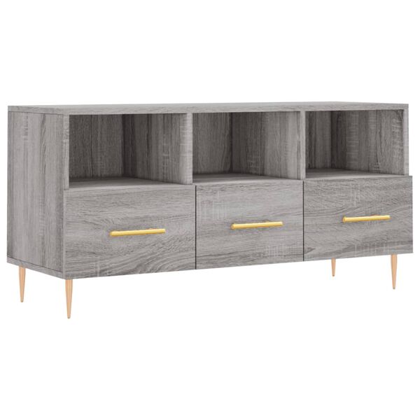 vidaXL Mueble de TV madera de ingeniería gris Sonoma 102x36x50 cm