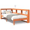 vidaXL Sof&aacute; con estanter&iacute;a sin colch&oacute;n madera maciza marr&oacute;n 90x200 cm