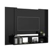 vidaXL Mueble TV de pared contrachapado negro brillante 120x23,5x90 cm