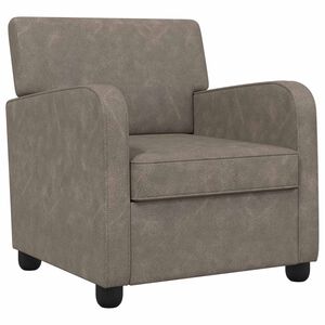 vidaXL Sill&oacute;n Gris antiguo Cuero sint&eacute;tico