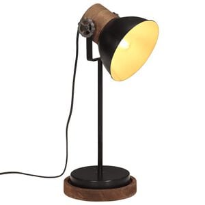 vidaXL L&aacute;mpara de escritorio negra 25 W E27 17x17x50 cm