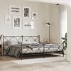 vidaXL Estructura cama sin colchón con estribo metal negro 200x200 cm