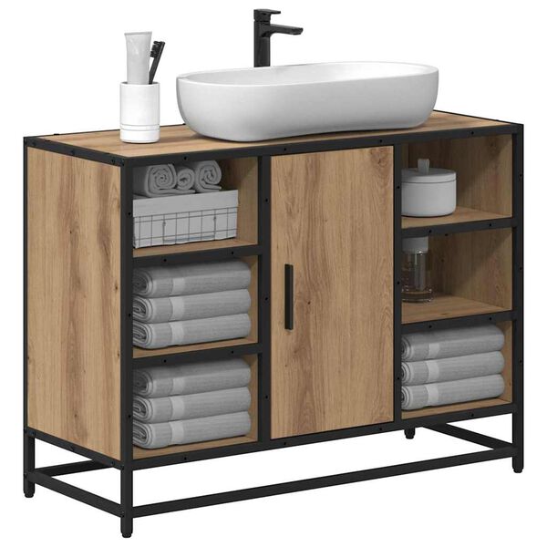 vidaXL Mueble de Cuarto de Baño Roble artesanal 80 x 33 x 60 cm