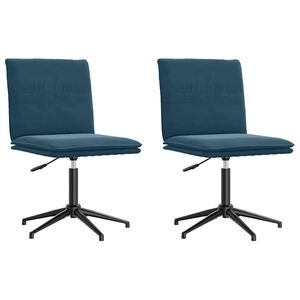 vidaXL Sillas de comedor 2 unidades terciopelo azul