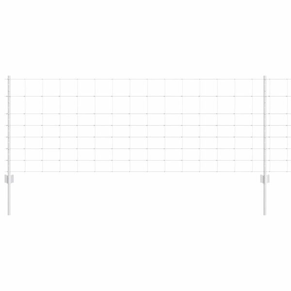vidaXL Valla con Poste Plateado 0,8 x 25 m Acero