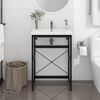 vidaXL Estructura de lavabo de hierro negro 59x38x83 cm