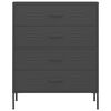 vidaXL Armario de cajones de acero gris antracita 80x35x101,5 cm