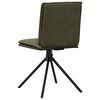 vidaXL Silla de comedor cuero gamuza verde militar