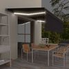vidaXL Toldo retr&aacute;ctil manual con persiana y luz LED antracita 5x3 m