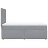 vidaXL Cama box spring con colch&oacute;n tela gris claro 80x200 cm