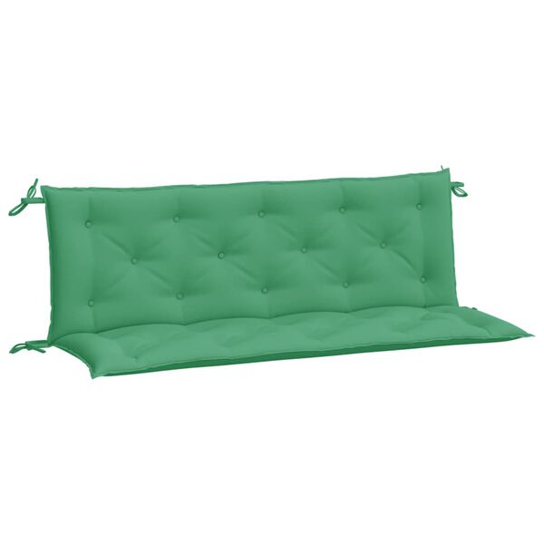 vidaXL Cojines de banco de jard&iacute;n 2 uds tela Oxford verde 150x50x7 cm