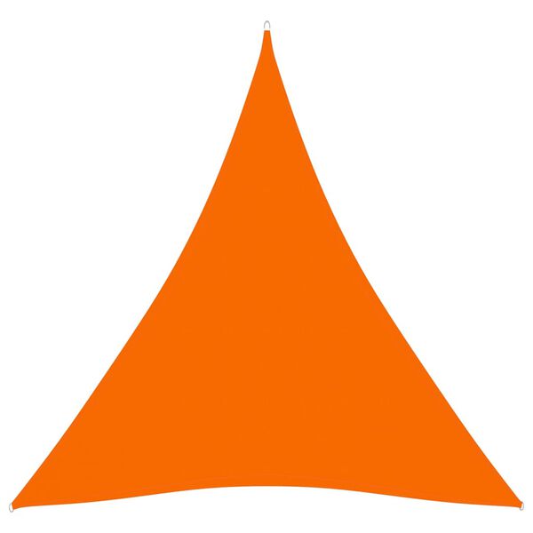 vidaXL Toldo de vela triangular tela Oxford naranja 3,6x3,6x3,6 m