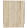 vidaXL Mesita de noche 2 uds madera contrachapada color roble Sonoma