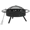 vidaXL Brasero con atizador acero XXL 70 cm