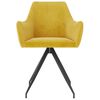 vidaXL Sillas de comedor 2 unidades terciopelo amarillo