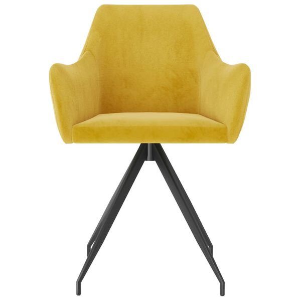 vidaXL Sillas de comedor 2 unidades terciopelo amarillo