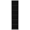 vidaXL Estanter&iacute;a para CDs de madera contrachapada negro 21x20x88 cm