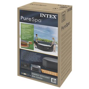 INTEX Cubierta para spa Gris oscuro 180 x 180 cm PVC y PU