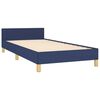 vidaXL Estructura de cama con cabecero sin colchón tela azul 80x200 cm