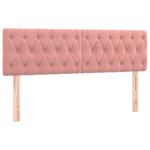 vidaXL Cabeceros terciopelo rosa 144x7x78/88 cm