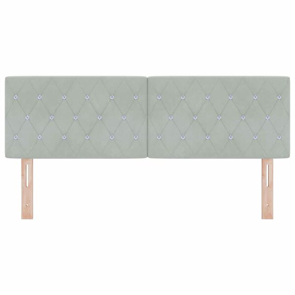 vidaXL Cabecero con cabecera Gris Claro 144 cm Cuero sintético