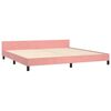 vidaXL Estructura cama sin colch&oacute;n terciopelo rosa 200x200 cm
