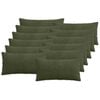 vidaXL Funda de almohada 12 pcs ALMELO Verde 40 x 80 cm pana