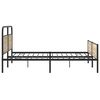 vidaXL Estructura de cama sin colch&oacute;n metal roble ahumado 150x200 cm