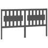 vidaXL Cabecero de cama madera maciza de pino gris 165,5x4x100 cm