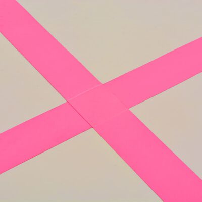 vidaXL Esterilla inflable de gimnasia con bomba 800x100x10 cm PVC rosa