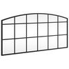 vidaXL Espejo de pared arco de hierro negro 80x40 cm