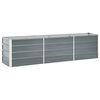 vidaXL Arriate de jard&iacute;n de acero galvanizado gris 240x40x45 cm