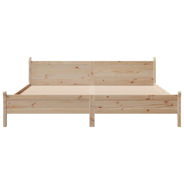 vidaXL Estructura de cama sin colch&oacute;n madera maciza de pino 180x200 cm